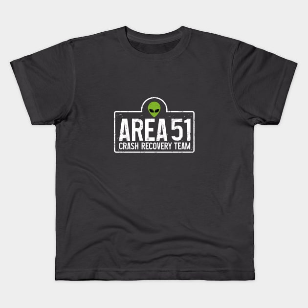 Area 51 Crash Recovery Team Design Kids T-Shirt by Hotshots